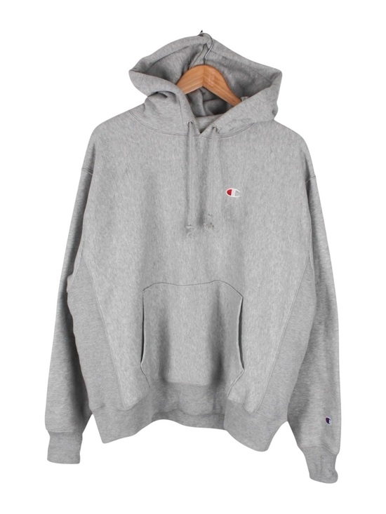Champion Other - Champion Reverse Weave Hoodie Sweatshirt Gray Embroidered Logo Men's Large